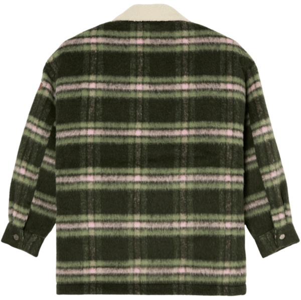 2026 Roxy Womens Passage Of Time Plaid Jacket ERJJK03718 - Oil Green Chalet Plaid